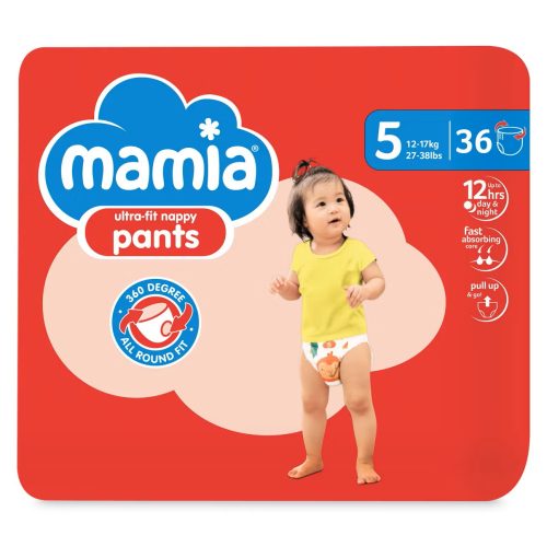 Mamia Nappy Pants 5d (12-17kg)–36vnt 1 Mamia Pants 5 dydis