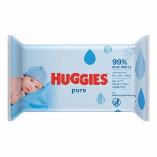Drėgnos servetėlės Huggies Pure 99%vanduo,72vnt.