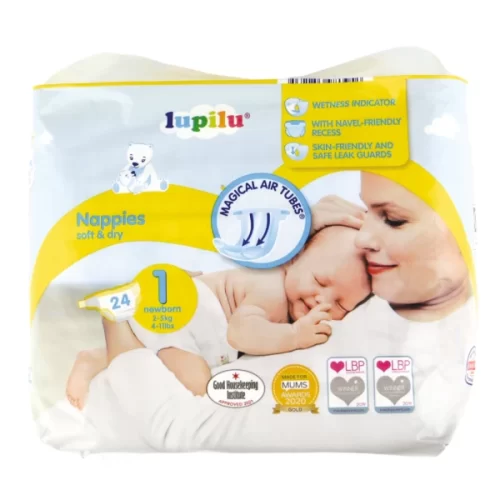 Lupilu NewBorn 1d (2-5kg)–48vnt (24vnt x2) 1 Lupilu-1-24-vnt