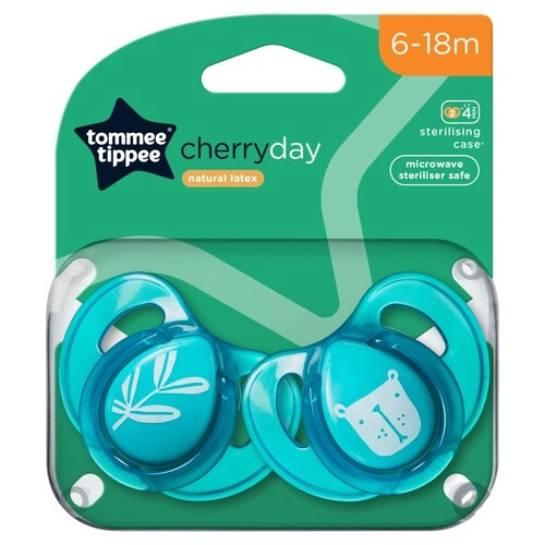 TOMMEE TIPPEE lateksiniai čiulptukai, 6-18 mėn., 2 vnt. 1 tommee tippee ciultukai zali 2vnt